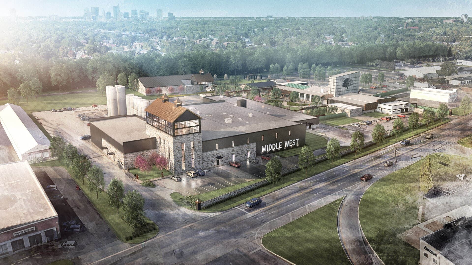 Render of new Middle West Spirits distillery.