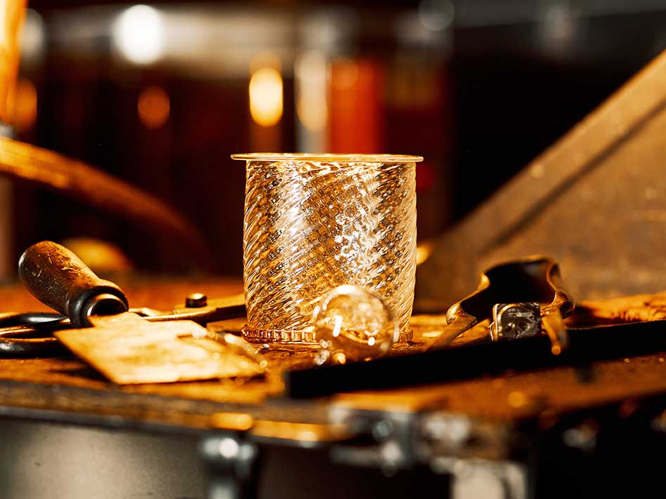 The Heart of Ice whisky glass.