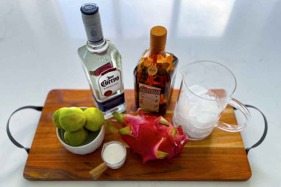 Dragon Fruit Margarita Ingredients.