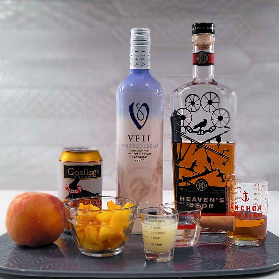 Rustic Peach Martini Ingredients