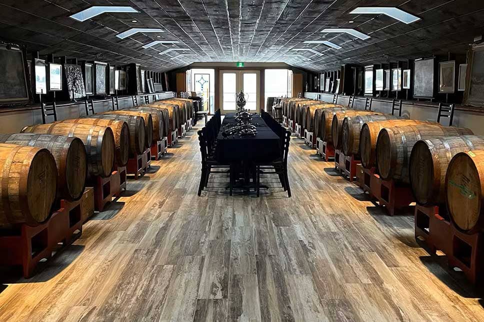The Barrel Room at Spirit in Niagara Small Batch Distillers.