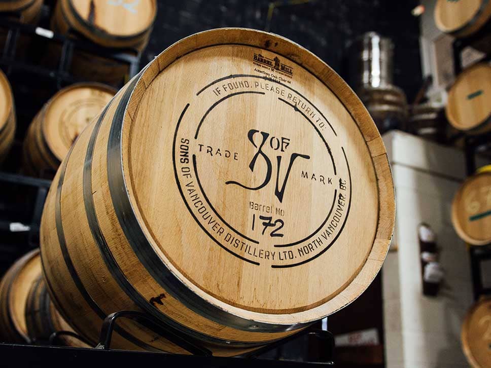 A barrel aging at Sons of Vancouver