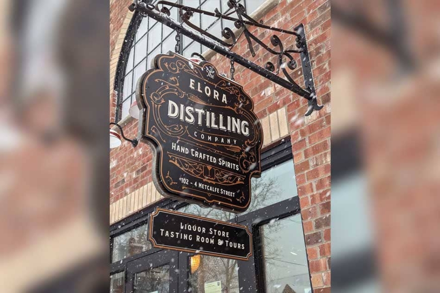 Elora Distilling Company logo.