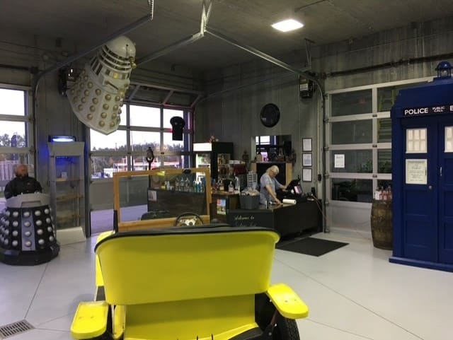 Interior of Silver Fox Distillery in Arthur, Ontario.