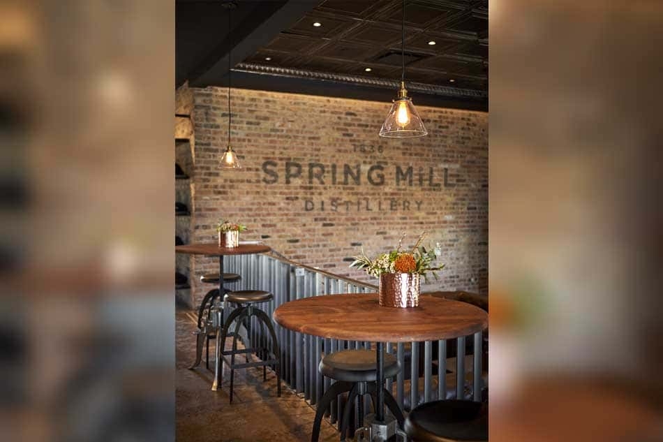 The Ward Bar at Spring Mill Distillery.
