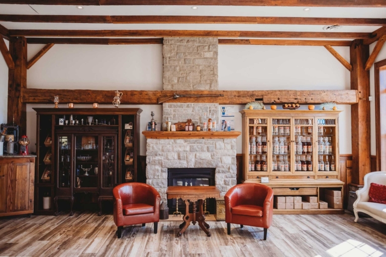 Lounge at Spirit in Niagara Small Batch Distillery in Niagara-on-the-Lake.