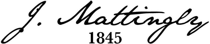 J. Mattingly 1845 Distillery logo.