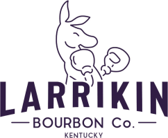 Larrikin Bourbon Co. logo.