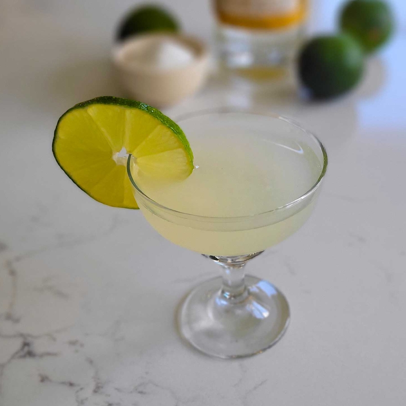 The classic daiquiri - made with white rum, lime juice, and sugar.