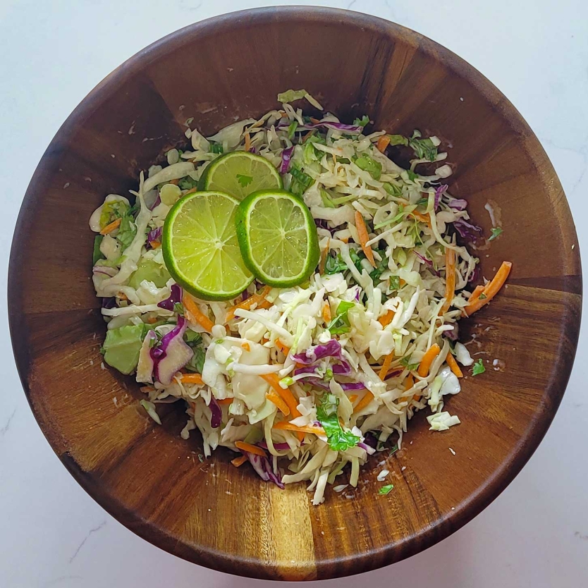 Bowl of Margarita Coleslaw.