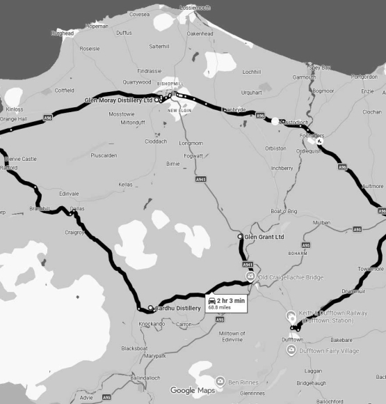 Malt Whisky Trail map.