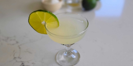 The classic daiquiri - made with white rum, lime juice, and sugar.