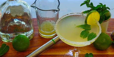 Pouring a Mojarita Cocktail.