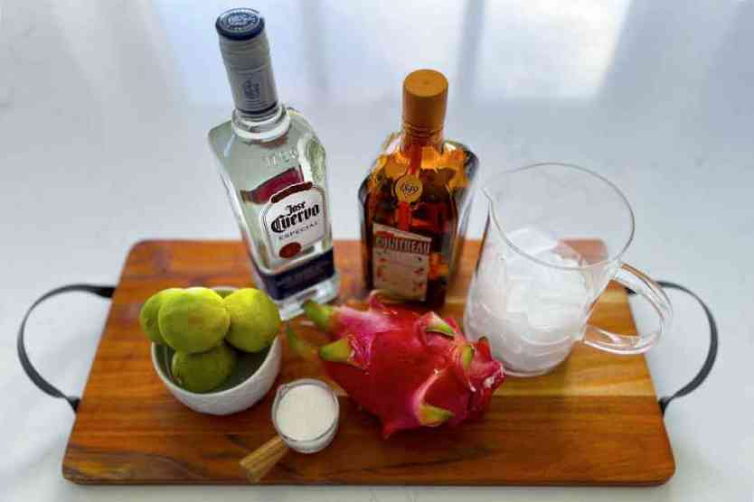 Dragon Fruit Margarita Ingredients.