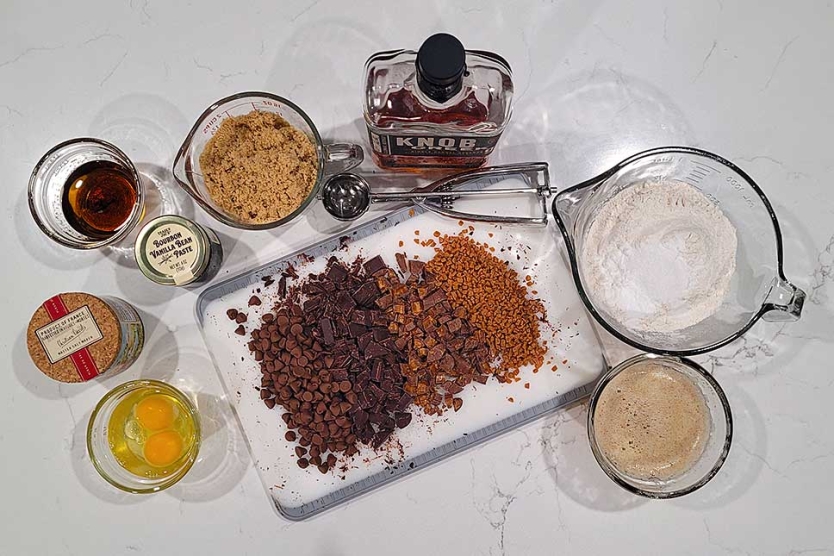 Brown Butter Bourbon Toffee Chocolate Chip Cookie Ingredients