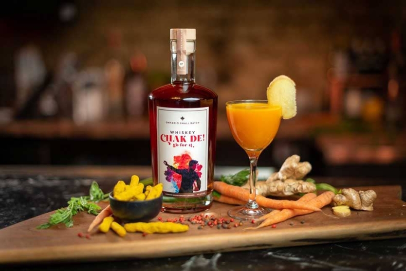 Cocktail made with NB Distillers Chak De Whisky.