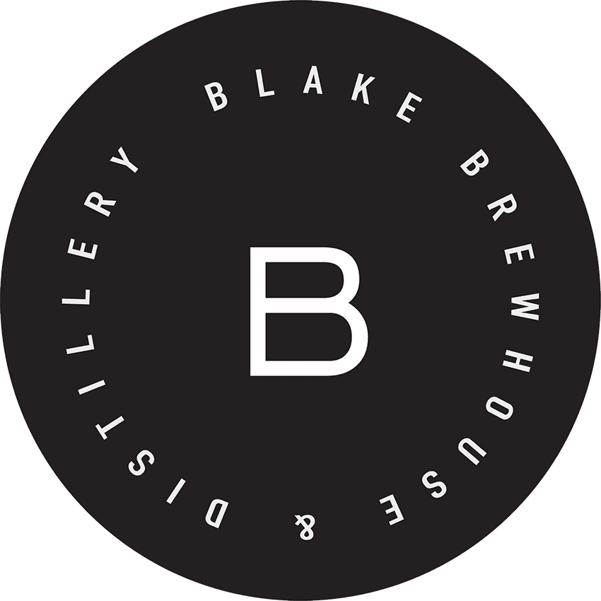 BLAKE Distillery logo.